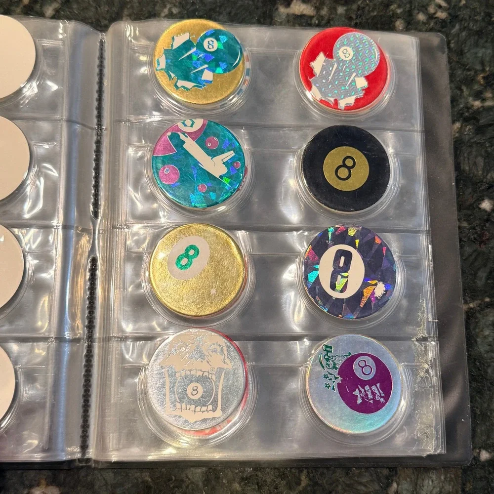 Vintage Ultra Pro Cap Binder Pog Collection Poison 8-Ball Slammers Lot 90s Toy